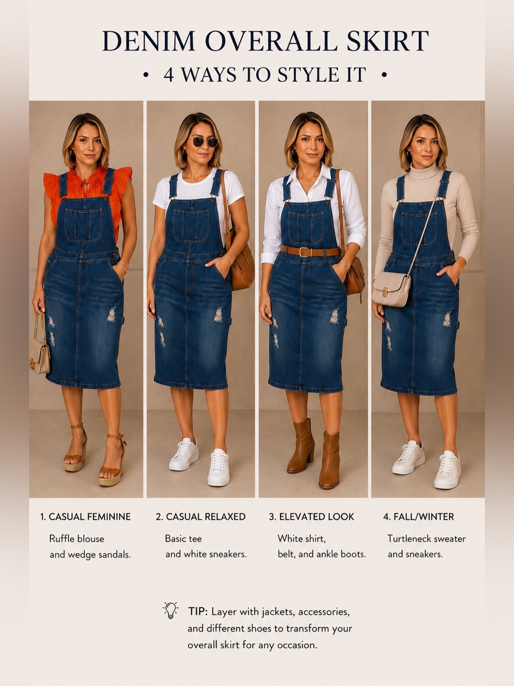 Denim Dungaree Dress for Women Denim Planter with Pockets and Adjustable Straps